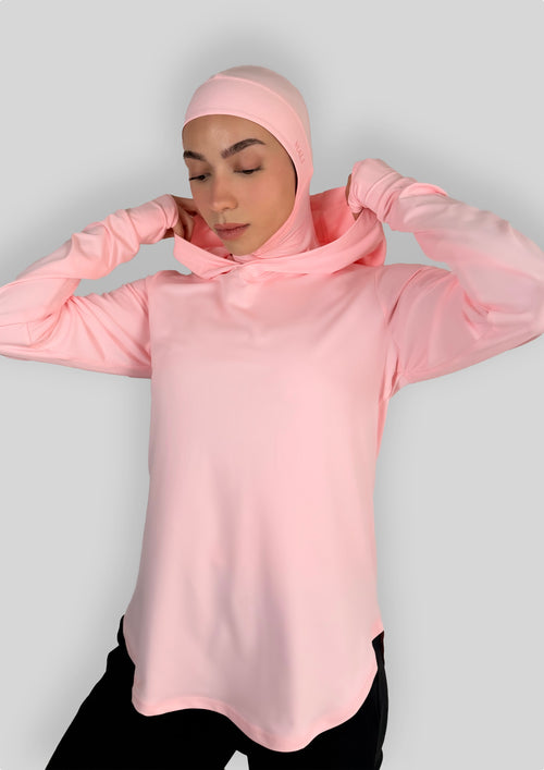 MALI Performance Hooded Top – Pink