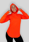 MALI Performance Hooded Top – Neon Orange