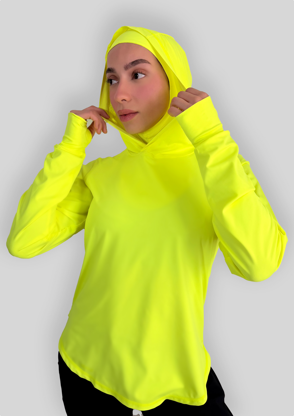 MALI Performance Hooded Top – Neon Yellow